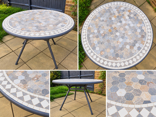 Large round mosaic - mosaic, garden