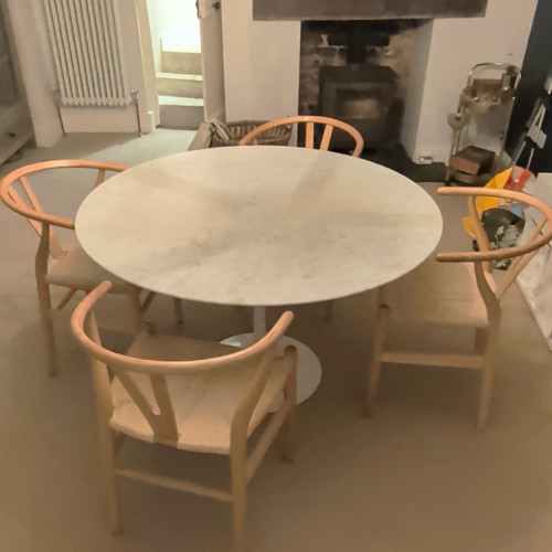 Large round designer - large, marble