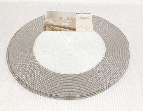 Round woven placemats - 4,