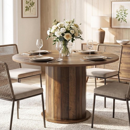 Round dining table - round,