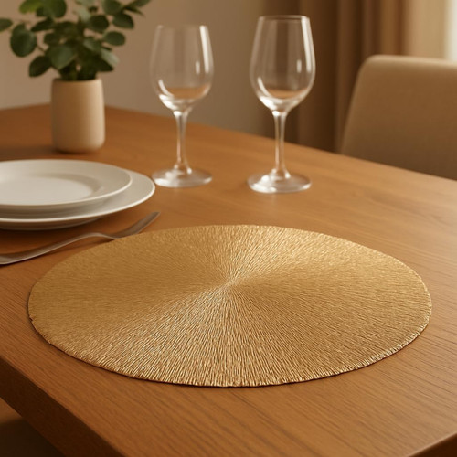 Christmas gold placemat - christmas,