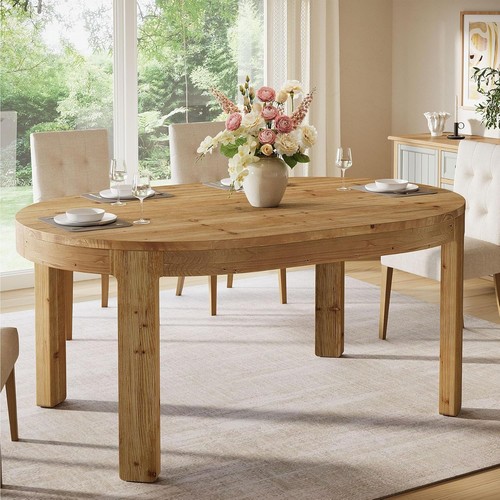 Solid wood oval dining - oval,