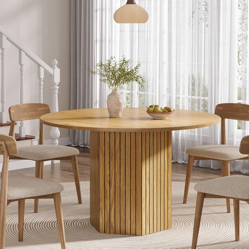 Large round dining table - round,