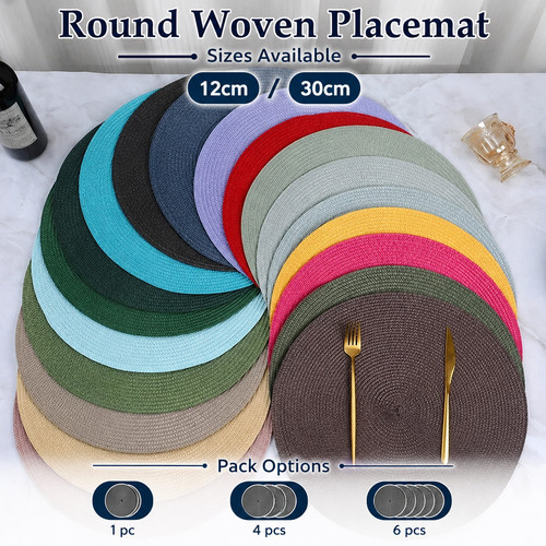 Woven table place mats - table,