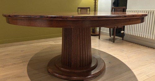 Large round teak dining - round,