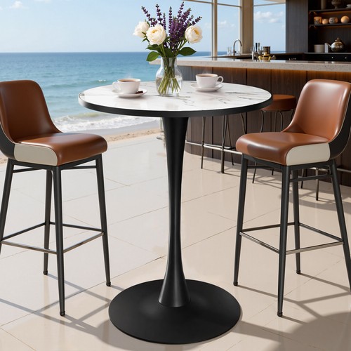 Round bar height pub table - round,