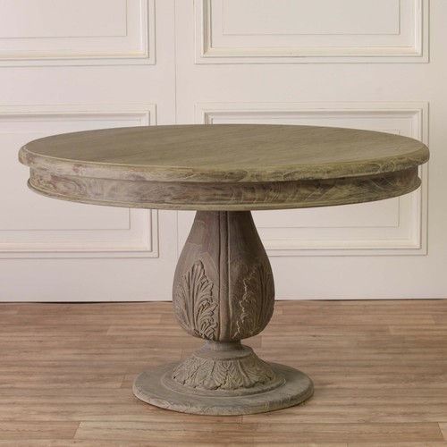 Rustic pedestal dining table - rustic,