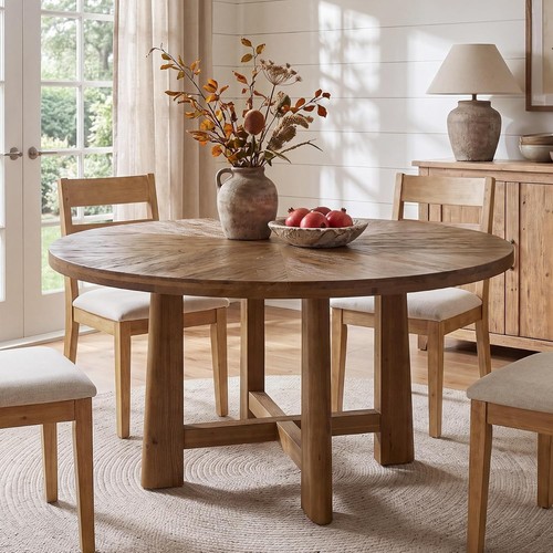 120cm round solid wood - solid,