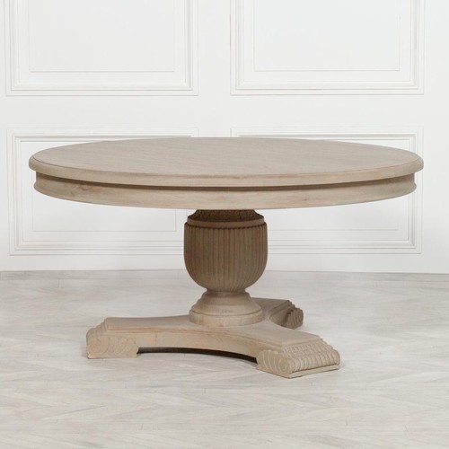 Loire round limewashed wooden - round,