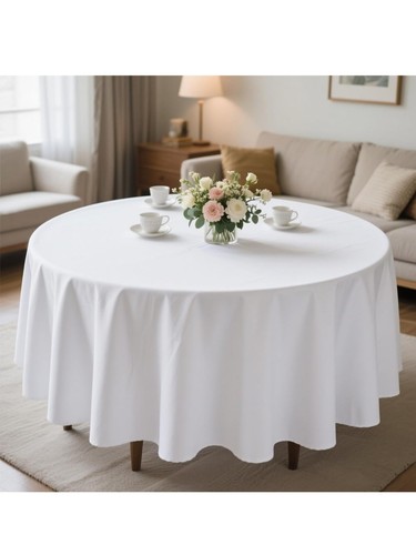 Round polyester tablecloth - round,