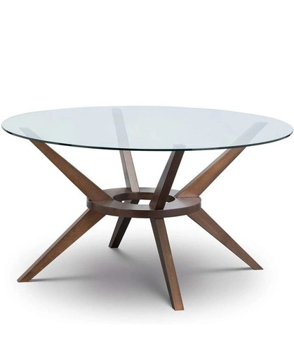Round walnut dining - walnut,